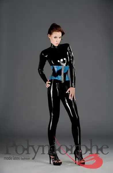Women's Latex Catsuit With Back Zipper - Image 4