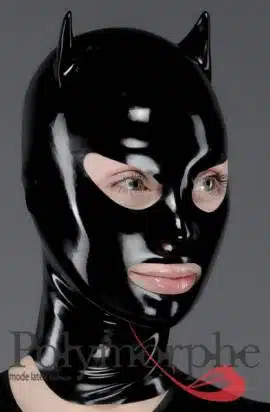 Latex Devil's Mask With Open Mouth