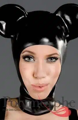 Open Face Latex Hood With Mouse Ears