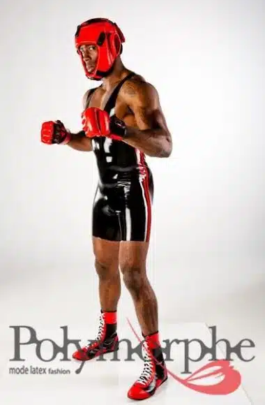 Wrestler Latex Suit With Piping