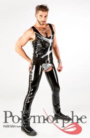 Latex Boot Cut Chaps With Colored Zippers
