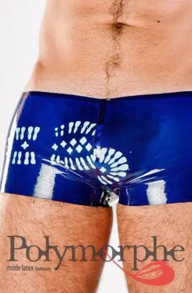 Low Waist Latex Boot Print Boxers