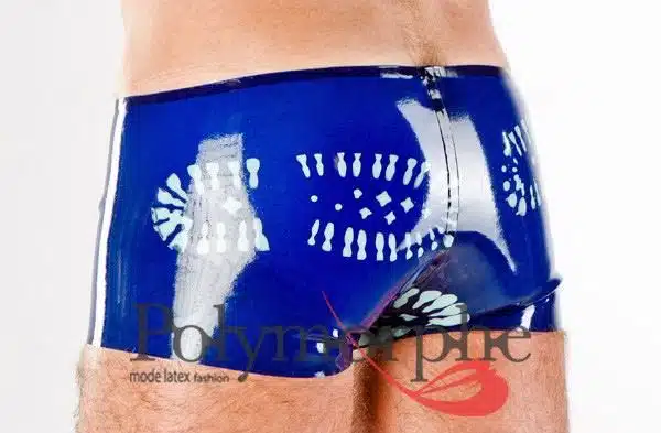 Low Waist Latex Boot Print Boxers - Image 3
