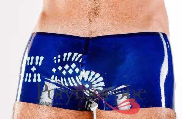 Low Waist Latex Boot Print Boxers - Image 2