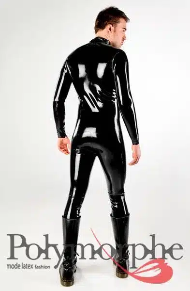 Latex Long Sleeve Shirt With Front Zipper - Image 2
