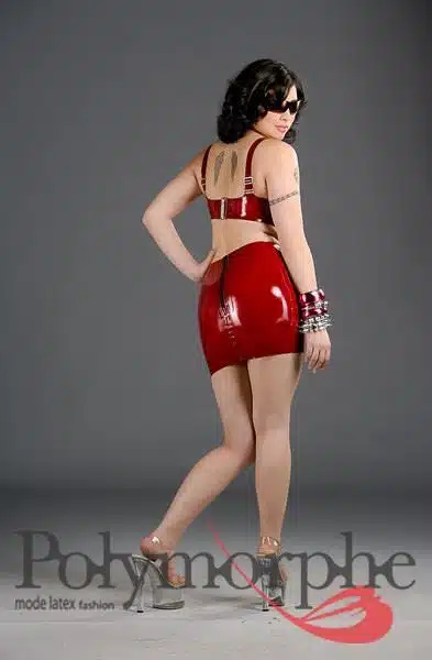 Latex Mini Skirt - Image 8