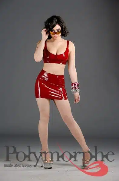 Latex Mini Skirt - Image 7