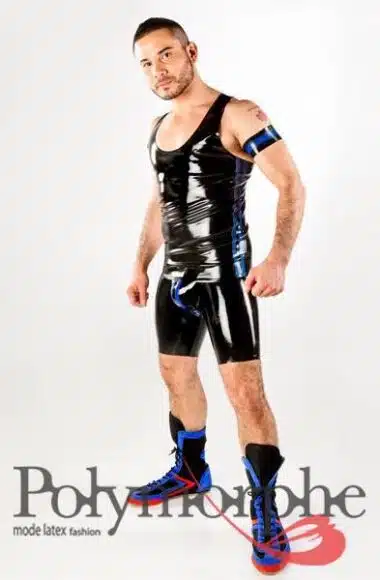 Latex Tank Top WIth Side Piping