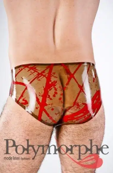 Men's Latex Brief Splashed Look