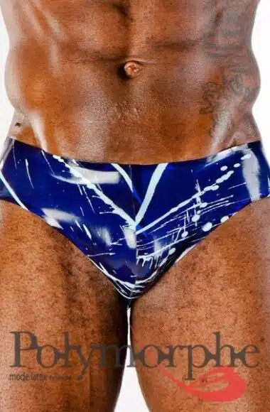 Men's Latex Brief Bleached Look
