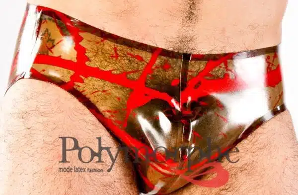 Men's Latex Brief Splashed Look - Image 3