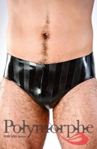 Men's Latex Brief Striped