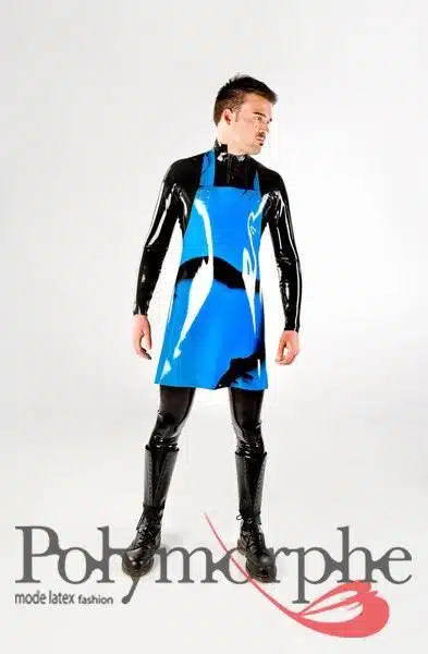 Unisex Marbled Latex Short Apron