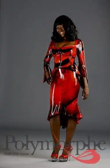 Latex Marbelised Orchid Skirt