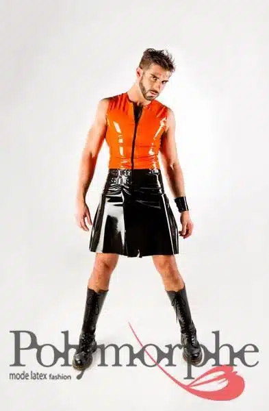 Latex Vest With Front Zipper - Image 2