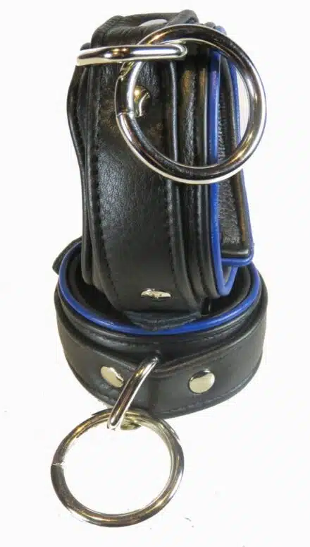 Deluxe Leather Padded Ankle Cuffs With Piping - Image 7