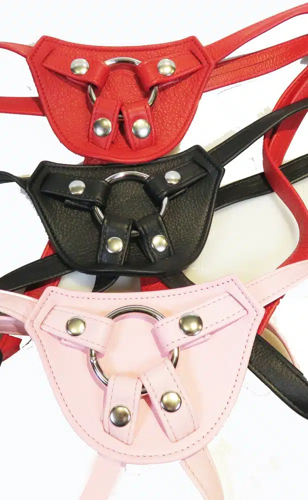 Leather Strap on Harness with Inside Bullet Pocket
