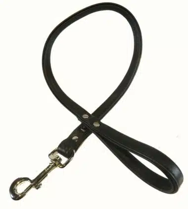 Black Leather Padded Leash