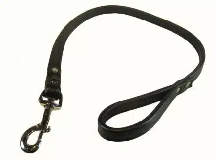 Black Leather Padded Leash - Image 3