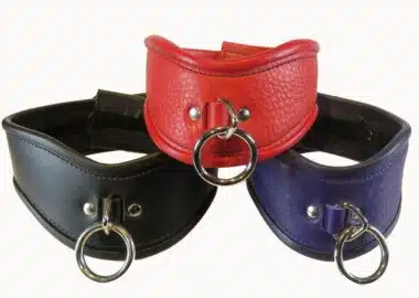 Leather Posture Collar with O-ring and Locking Buckle