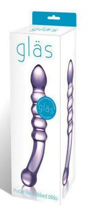 Purple Rain Ribbed Dildo - Image 2