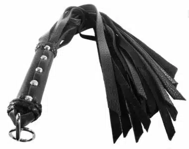Leather Flogger with Leather Wrapped Handle
