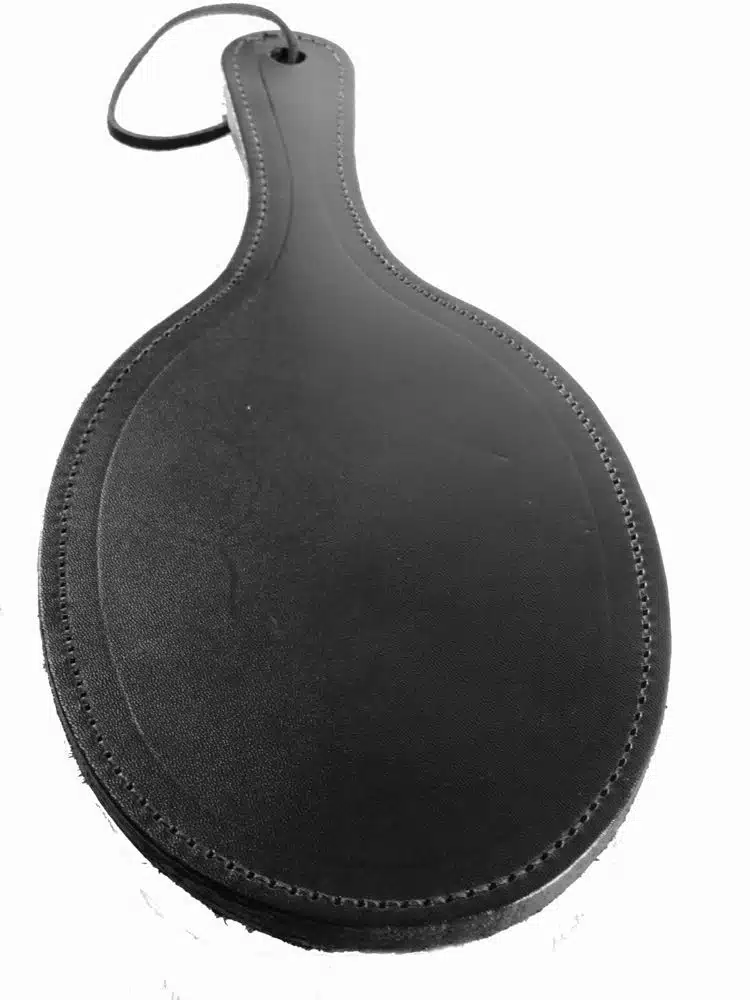 Heavy Leather Paddle with Black Fur - Image 2