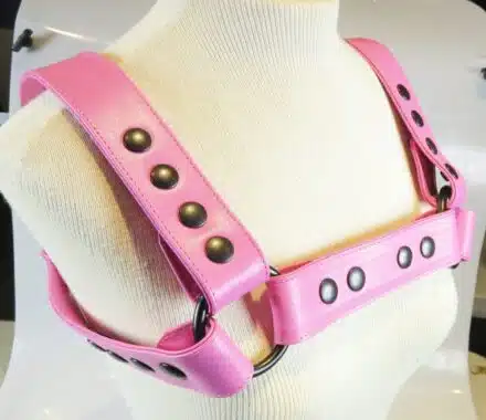 Leather Bulldog Harness with Black Snaps - Image 6