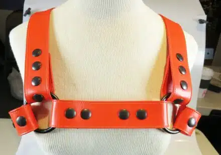 Leather Bulldog Harness with Black Snaps - Image 9