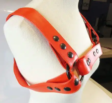 Leather Bulldog Harness with Black Snaps - Image 10