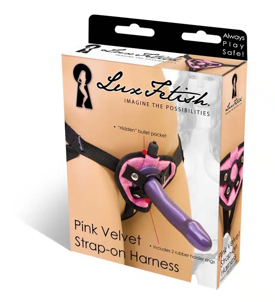Velvet Knit Strap On Harness - Image 2