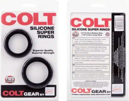 Silicone Super Rings Black 2 Pack - Image 2