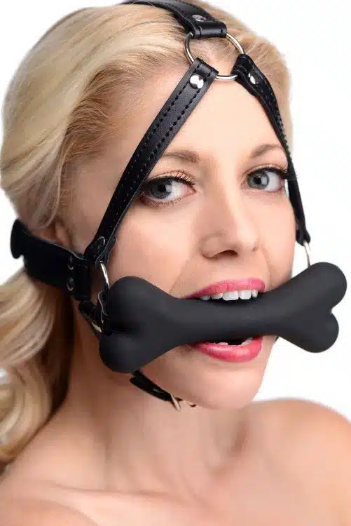 Dog Bone Gag Head Harness