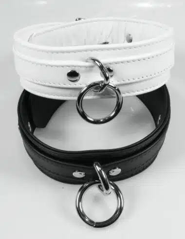 1 1/2 inch Wide Leather Collar with Locking Buckle