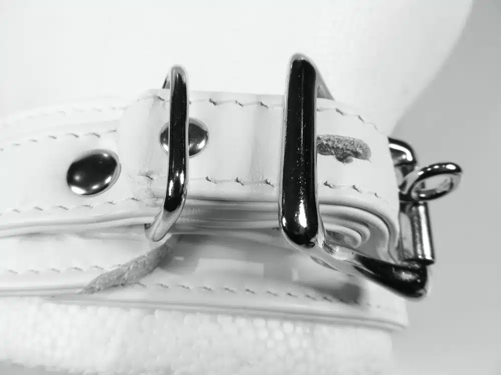 1 1/2 inch Wide Leather Collar with Locking Buckle - Image 7