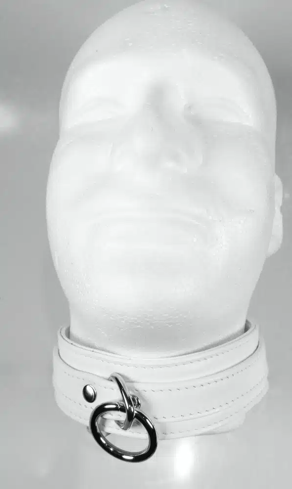1 1/2 inch Wide Leather Collar with Locking Buckle - Image 6