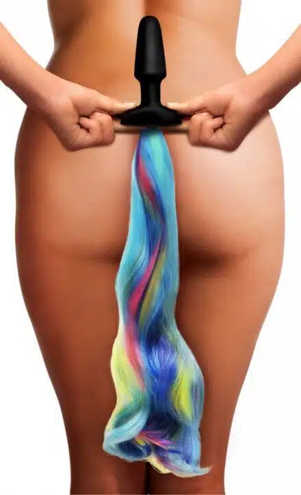 Rainbow Pony Tail Butt Plug