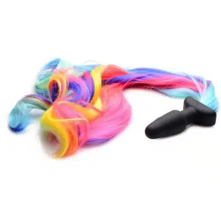 Rainbow Pony Tail Butt Plug - Image 3