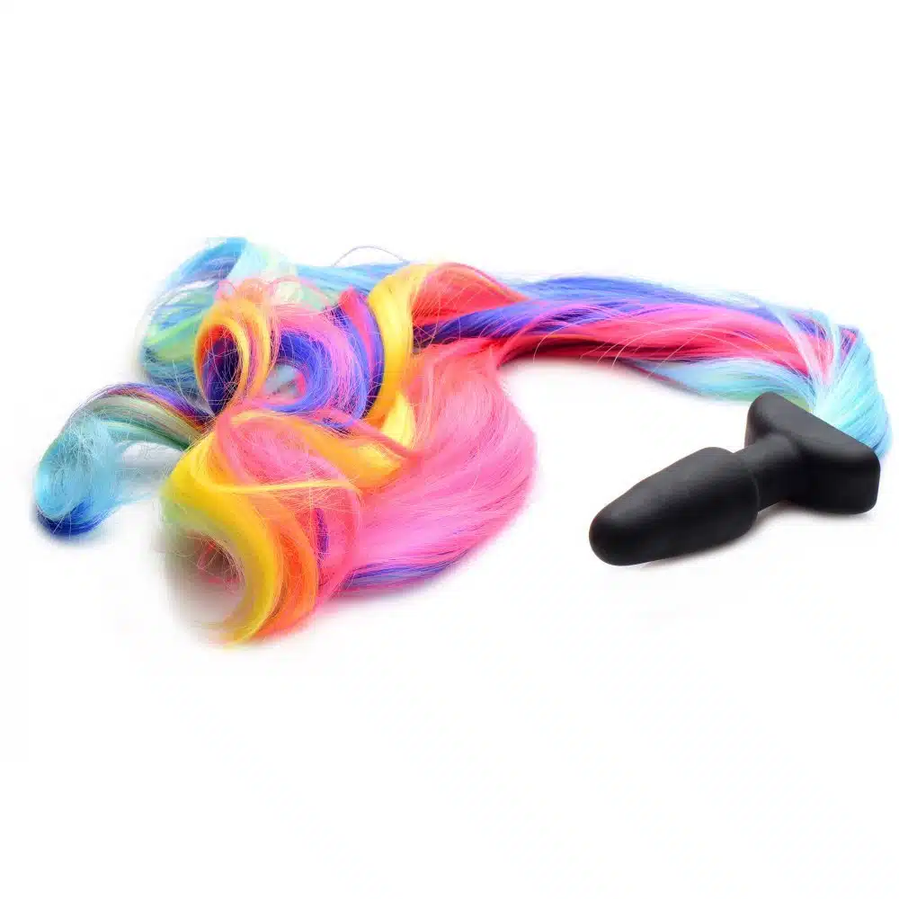 Rainbow Pony Tail Butt Plug - Image 3