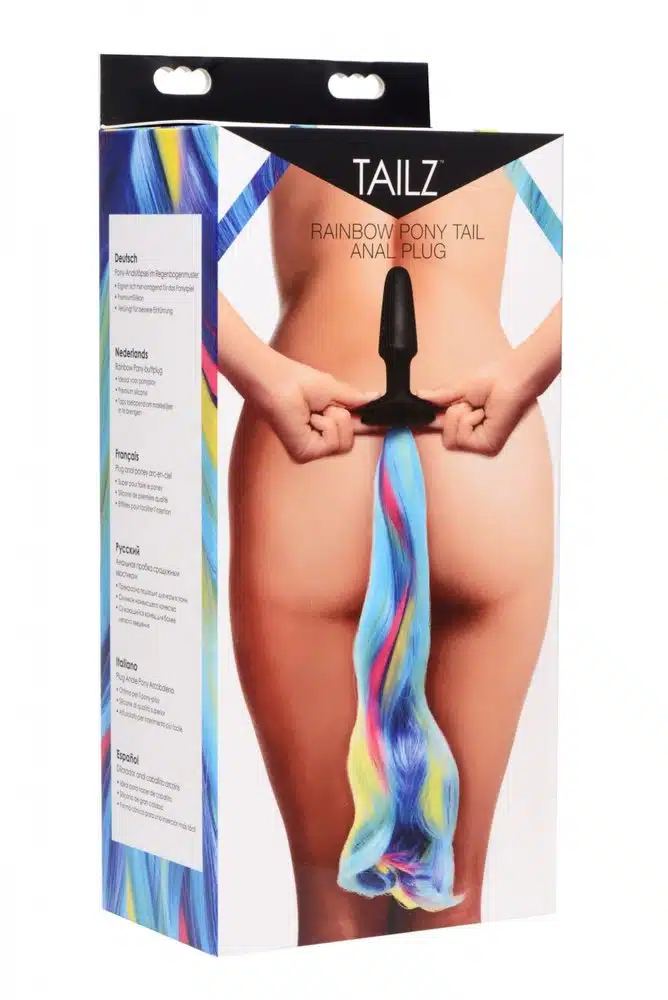 Rainbow Pony Tail Butt Plug - Image 4