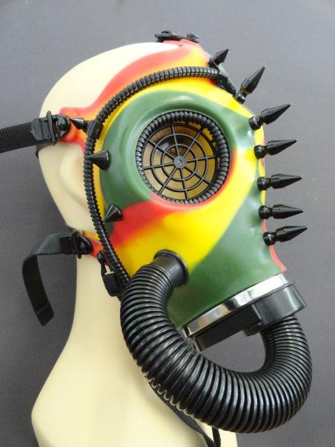 BDSM Masks Camo Cyber Gas Mask Wit