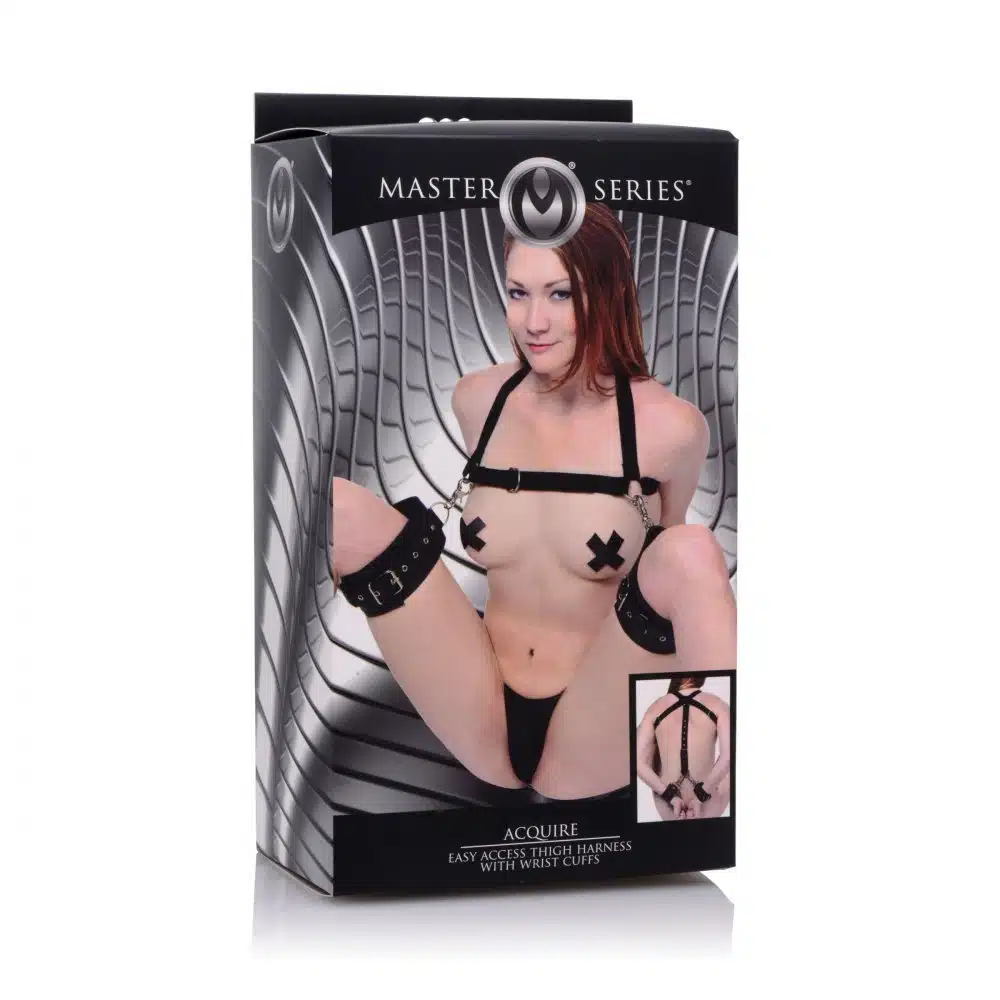 Easy Access Thigh Harness with Wrist Cuffs - Image 5