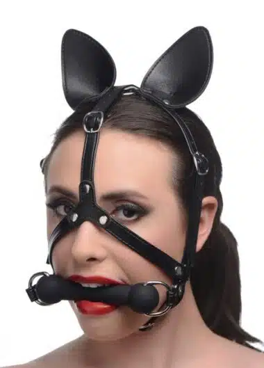 Dark Horse Pony Head Harness with Silicone Bit Gag