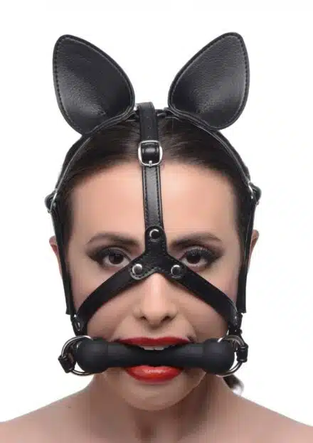 Dark Horse Pony Head Harness with Silicone Bit Gag - Image 3