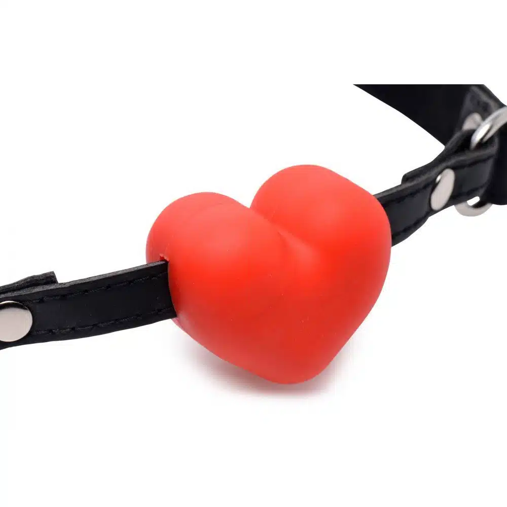 Silicone Heart Shaped Mouth Gag - Image 3
