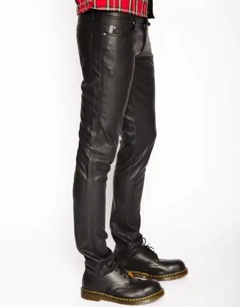 Mens Fake Leather Pants - Image 3