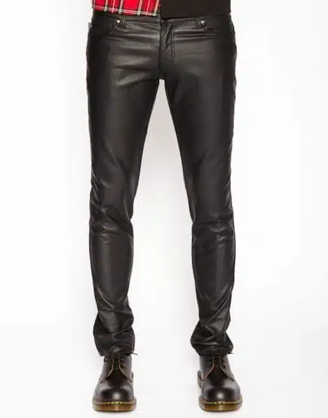 Mens Fake Leather Pants