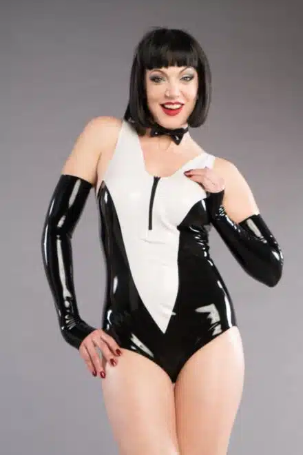 Latex Long Arm Sleeves with Zipper