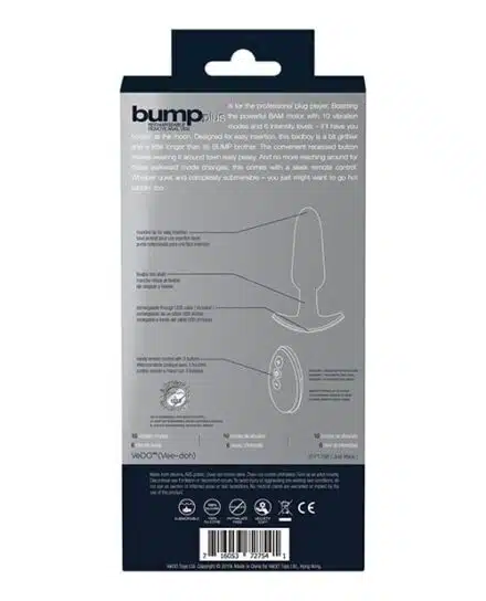 Vedo Bump Plus Rechargeable Remote Control Anal Vibe - Image 9