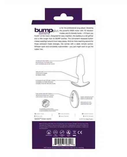 Vedo Bump Plus Rechargeable Remote Control Anal Vibe - Image 4